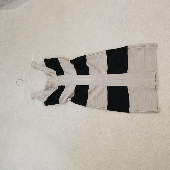 Fumblin Foe black and beige bodycon dress small size - Picture 5 of 8